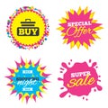 Buy sign icon. Online buying cart button. Royalty Free Stock Photo