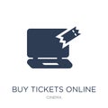 Buy Tickets Online icon. Trendy flat vector Buy Tickets Online i