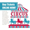 Buy tickets web online now, circus entertainment Royalty Free Stock Photo