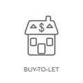 Buy-to-let mortgage linear icon. Modern outline Buy-to-let mortg