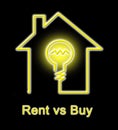 Buy Versus Rent House Compares Leasing Or Property Purchase - 3d Illustration