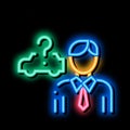 Buyer Chooses Car neon glow icon illustration