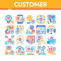 Buyer Customer Journey Collection Icons Set Vector