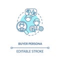 Buyer persona concept icon