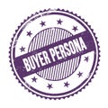 BUYER PERSONA text written on purple indigo grungy round stamp