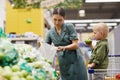 Buying Apples At Farmers Market Royalty Free Stock Photo