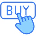 buying Blue Outline icon, Shopping and Discount Sale icon