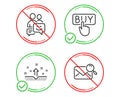 Buying, Clean skin and Communication icons set. Search mail sign. Vector