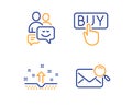 Buying, Clean skin and Communication icons set. Search mail sign. Vector