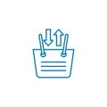 Buying decision linear icon concept. Buying decision line vector sign, symbol, illustration.