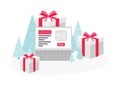Buying gifts online design Royalty Free Stock Photo