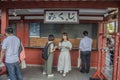 Buying Mikuji At The Sensoji Temple Tokyo Japan 2016