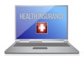 Buying online health insurance concept