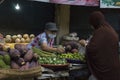 Buying and selling activities in the traditional market of Denpasar City Royalty Free Stock Photo