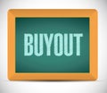 buyout board sign illustration design Royalty Free Stock Photo
