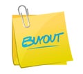 buyout memo post illustration design Royalty Free Stock Photo