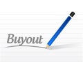 buyout sign message illustration design