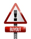 buyout warning sign illustration design Royalty Free Stock Photo