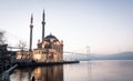 Buyuk Mecidiye Mosque in Ortakoy District, Istanbul, Turkey Royalty Free Stock Photo