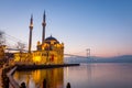 Buyuk Mecidiye Mosque in Ortakoy District, Istanbul, Turkey Royalty Free Stock Photo