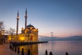 Buyuk Mecidiye Mosque in Ortakoy District, Istanbul, Turkey Royalty Free Stock Photo