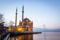 Buyuk Mecidiye Mosque in Ortakoy District, Istanbul, Turkey Royalty Free Stock Photo