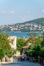 Buyukada Island street view. Buyukada is one of the Princes Islands on Marmara Sea.