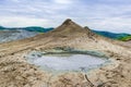 Buzau, Paclele mari, Romania: Landscape with muddy volcano Royalty Free Stock Photo