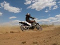 Buzuluk, Russia - July 21, 2012: cross Country. Unknown male athlete participates in the race for motocycle.