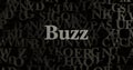Buzz - 3D rendered metallic typeset headline illustration