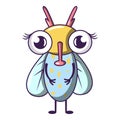 Buzz fly icon, cartoon style