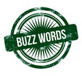 buzz words - green grunge stamp