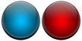 Buzzer Buttons Red and Blue Royalty Free Stock Photo