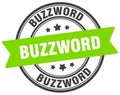 buzzword stamp. buzzword label on transparent background. round sign Royalty Free Stock Photo