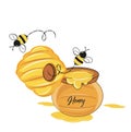 Buzzy Bee vector illustration on a white background Royalty Free Stock Photo