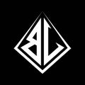 BV logo letters monogram with prisma shape design template