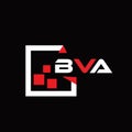 BVA creative minimalist letter logo. BVA unique vector initials alphabet letter logo Royalty Free Stock Photo