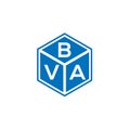 BVA letter logo design on black background. BVA creative initials letter logo concept. BVA letter design Royalty Free Stock Photo