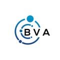 BVA letter logo design on white background. BVA creative initials letter logo concept. BVA letter design Royalty Free Stock Photo