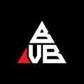 BVB triangle letter logo design with triangle shape. BVB triangle logo design monogram. BVB triangle vector logo template with red Royalty Free Stock Photo