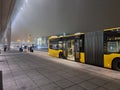 BVG bus at the BER Berlin Brandenburg Airport bus station