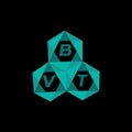 BVT creative minimalist letter logo. BVT unique vector initials alphabet letter logo design Royalty Free Stock Photo