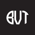BVT letter logo design on black background. BVT Royalty Free Stock Photo