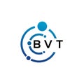 BVT letter logo design on white background. BVT creative initials letter logo concept. BVT letter design Royalty Free Stock Photo