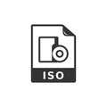 BW icon - ISO file format Royalty Free Stock Photo