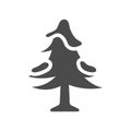 BW Icons - Pine tree with snow