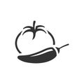BW Icons - Tomato and pepper