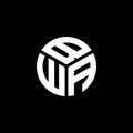 BWA letter logo design on black background. BWA creative initials letter logo concept. BWA letter design Royalty Free Stock Photo