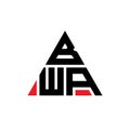 BWA triangle letter logo design with triangle shape. BWA triangle logo design monogram. BWA triangle vector logo template with red Royalty Free Stock Photo