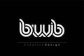 BWB Creative Unique Modern Letter Logo Design. Elegant Monogram Logo Design with Decorative Elements and Typography Royalty Free Stock Photo